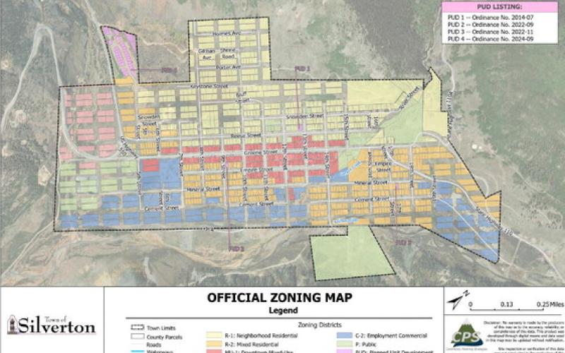 The proposed zoning map currently under review by the board of trustees