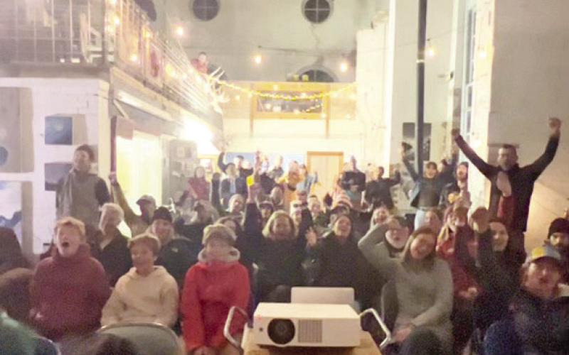 Crowd at the Powerhouse gathered to watch POW’s Hypocrite. Photo credit DeAnne Gallegos