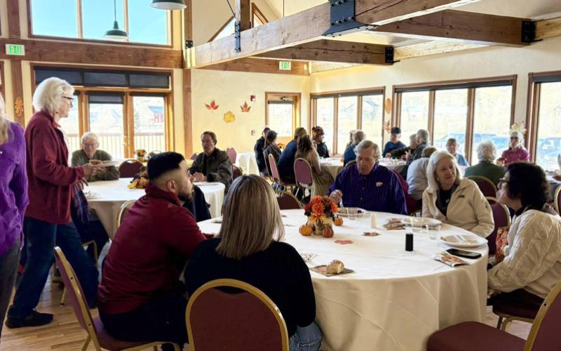photo by Melanie Bergolc The annual Thanksgiving community luncheon was well attended this year, over at the Kendall Mountain Community Center