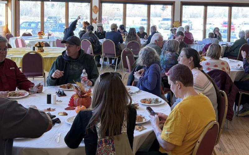 photo by Melanie Bergolc Thanksgiving luncheon at Kendall Mountain was full of familiar faces