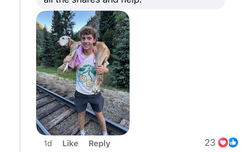 Social media post comment made by Taylor Clark after Libby’s recovery mission was successful.