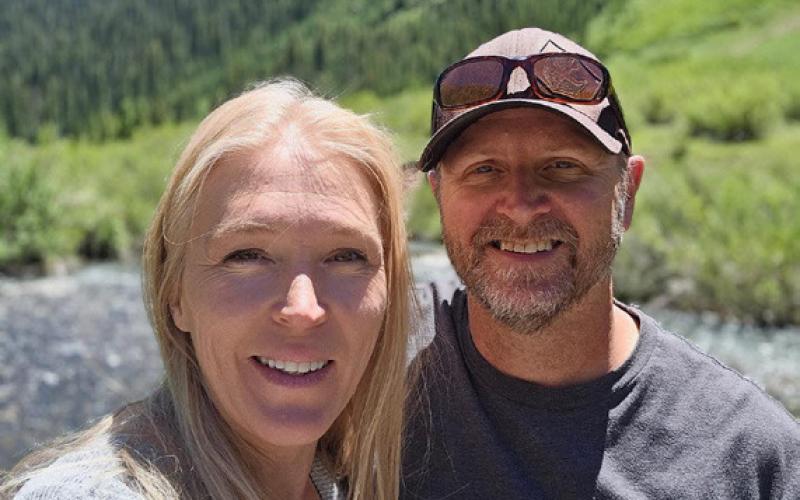 Photo by Jaimie Stevens Heidi and Jaimie Stevens, owners of Silverton Lakes Campground, celebrate their 20th wedding anniversary.