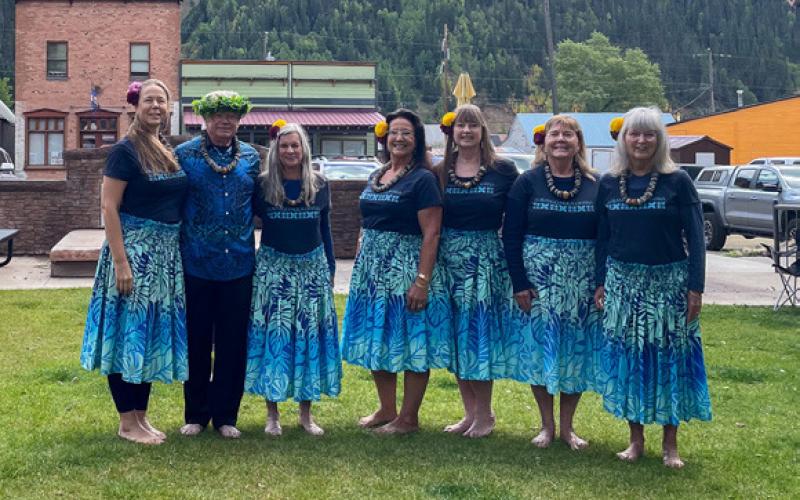 Photo by Lori Nixon Durango Hulu Ohana dance troupe performs in Anesi Park this past Sunday.