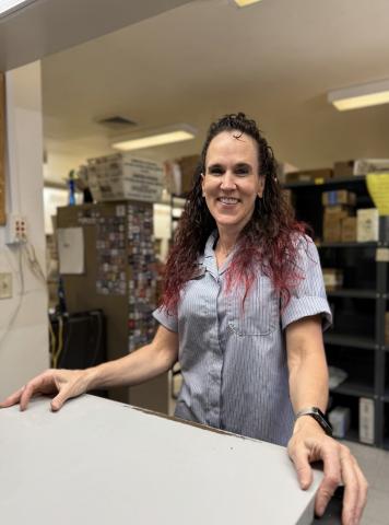 Maika Christensen the Silverton Post Office Clerk has been on the job since February photo by DeAnne Gallegos