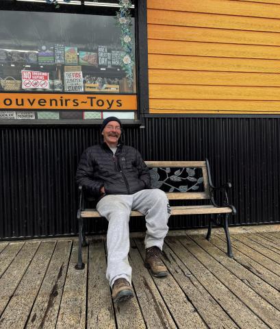 Scott Fetchenhier sees the last train of the summer season. Photo credit DeAnne Gallegos