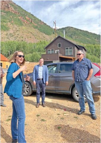 Photo Credit DeAnne Gallegos State Senators and Town visiting the Anvil Subdivision