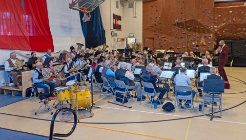 The band practicing for the upcoming festival photo by Ray Dileo