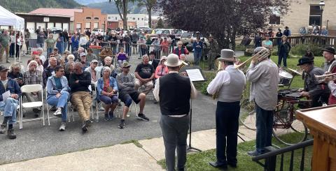The Silverton Brass Band played for guests at The SJCHS’s Night at the Museum and 60th Anniversary Party. Photo credit Janice Sanders