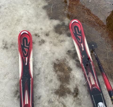 Photo credit Scott Fetchenhier Spring skiing conditions.