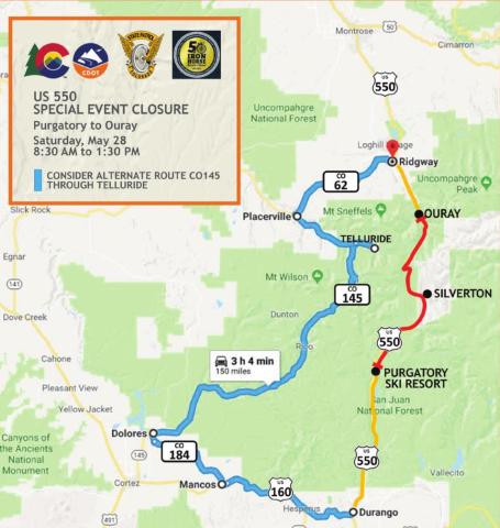 Hwy 550 Closed On