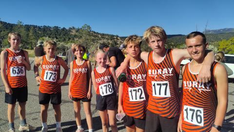L-R: Mars Foster, Lucas Barszcz, Sophi Christensen, Kate Barney, Elliot Barszcz, Phen Mead, Jonah Kranker, (Not pictured, Marshall Rodriguez) Photo credit Dayna Kranker