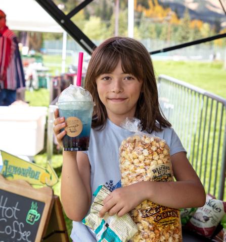 Anyela Carmack enjoyed a boba tea from the Elevated Coffee food truck photo by Cracked Compass