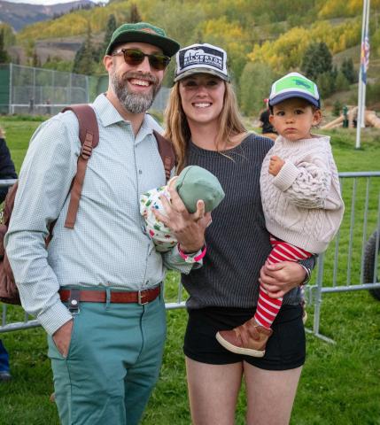 Alex Lanis, Meah Mordecai, and her daughter Katrina enjoy the arts festival photo by Cracked Compass