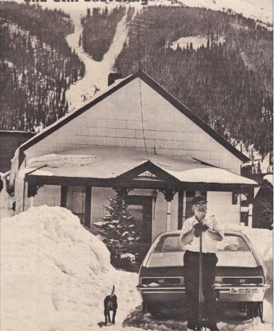 Frank Salfisberg is pictured on Page 1 of the April 4, 1975 edition of the Silverton Standard at his home at 1320 Reese Street. The life-time resident said he couldn’t remember that much snow so late in the season since the winter of 1952.
