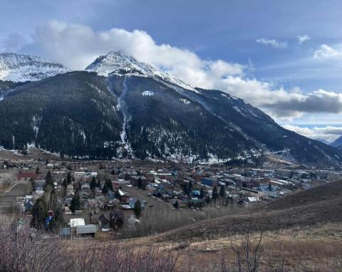 photo by Cole Davenport Cole Davenport got a shot of Silverton in November with some of the remaining fresh snow after the storm. November snow on the valley floor melts fast.