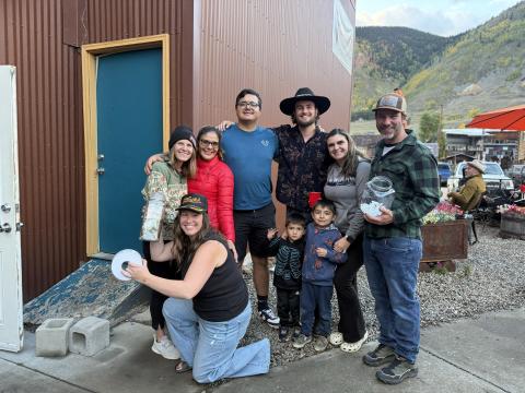 photo by DeAnne Gallegos (Left to right) Casie Lashley, Ceceila Acosta, Gerardo Acosta Jr, Mario Letayf, Marianna Acosta with her and Gerardo Jr.'s two kids, Austin Lashley and in front CoreyAnne Paris.