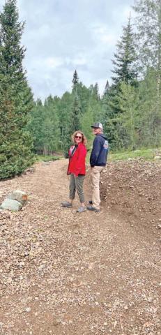 Lisa and Klem Branner giving Silverton Standard a sneak peak of Bakers Park