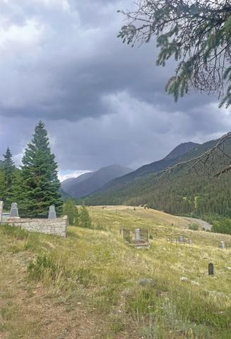 The summer monsoons are here, view of a storm approaching town. Photo credit Katey Fetch