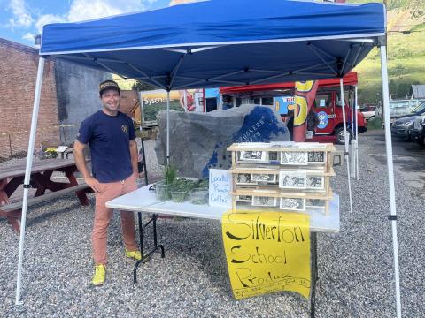 Silverton School produce booth. Photo credit Scott Fetchenhier