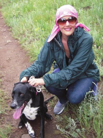 Mollie Mook Fiddler and her dog Polly. Photo Cred David Fiddler