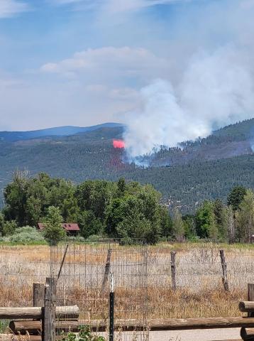 Elkhorn Fire in North La Plata County started by a structure fire during the evening of Saturday, July 26. Photo credit Scott Perez