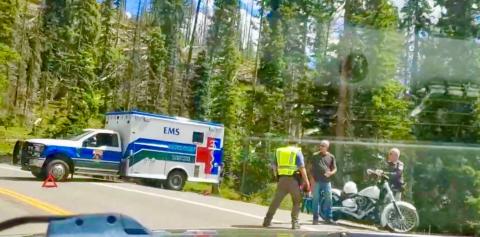 Silverton Medical Rescue responded to a motorcycle accident last Wednesday photo by Jim Harper