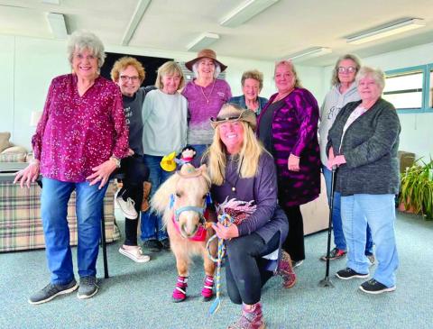 Anita Field, Susan Collins, Claudia Eiserman, Barbara Renowden, Sara Cavander, Keri Metzler, Deb Runion, Bobbye Tynes, Goldie the Mini Horse, Manette Steele. Photo Credit - of DeAnne Gallegos