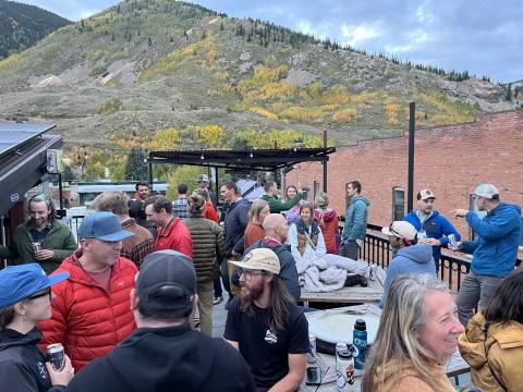Coffee Bear hosted opening reception of the Mountain Medicine Symposium Friday night on their rooftop. photo by Nancy Stanley