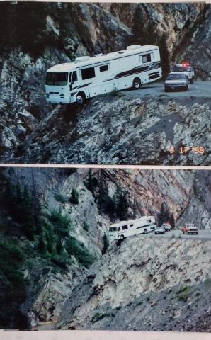 Charla Andreatta shared a photo from 1998 when an RV went over the Red Mountain Pass ledge photo by Charla Andreatta
