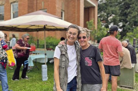 Jackie with new Library Director Misti Anderson (left). Photo Credit The Silverton Standard