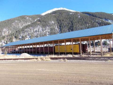Backed by picturesque Kendall Mountin, this view from the west shows the size of the exhibit space for restored cars and visitors’ ability to get up close views.