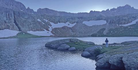 Nayeli Nateras enjoying sunset at one of San Juan County’s high mountain lakes Photo by Katey Fetch