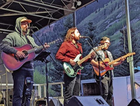 Drunken Hearts playing in the park. Photo by Silverton Summer Sounds