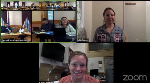 Trustee meeting with Katy Kent and Sally Barney on Zoom