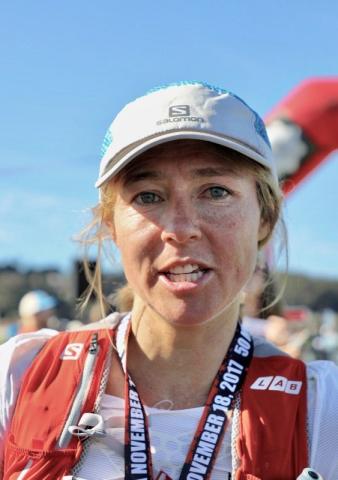 Megan after the 2017 The North Face 50 Mile Photo iRunFar Bryon Powell