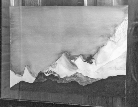 (Top) Seventh Grader Emiliano told the story of the Earth’s temperature over time through mountain peaks and the sky, a sight very familiar for Silvertonians. Photo Credit David Emory
