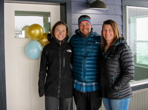 Anne Chase of the SHA, Marshell Thompson, Karen Srebacic-Sites of Vermilion Realty. Photo credit Silverton Housing Authority