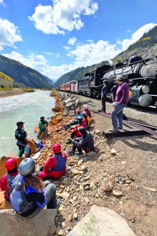 The swift water rescue class held in the Animas River Photo credit DeAnne Gallegos
