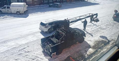 A film crew of sorts on Greene Street. Photo credit Scott Fetchenhier
