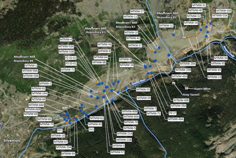 Figure of the 2024 OU2 groundwater well sample locations