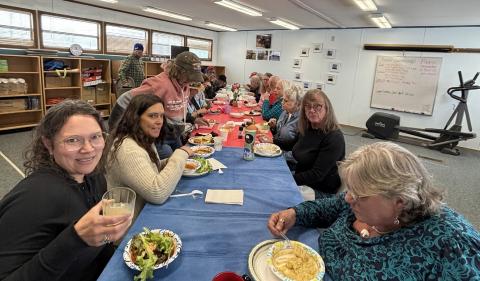 Senior lunches were a big hit with all age groups to bring the community together weekly at the Senior Center photo by Becky Joyce