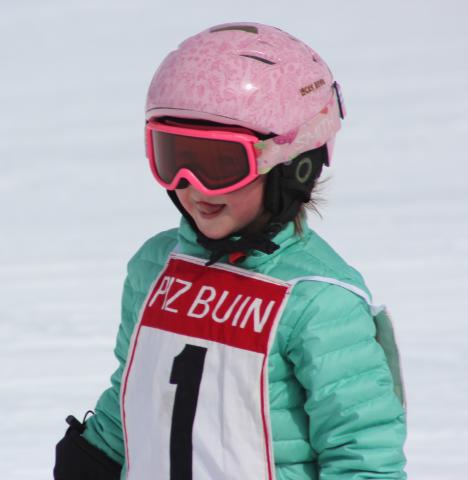 Betsy Barney at 5 years old. She grew up skiing on our local Kendall Mountain Ski Area photo by Salley Barney