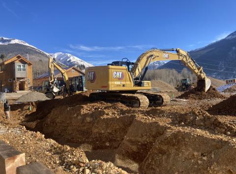 The Anvil Townhome project is moving forward, and the construction for the foundations is happening now. Photo by Hillary Cable