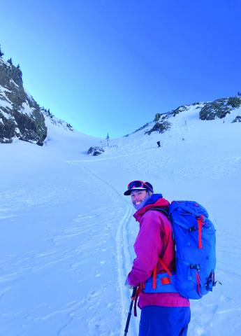 Cameron Crowell earning his turns and enjoying the San Juan Mountains. Photo provided by Tyler George