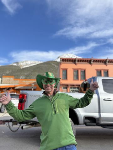 Billy Grimes is all decked out for St. Patrick's Day