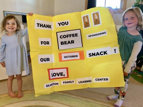 SFLC Thanks The Coffee Bear for being October Snack Supporter