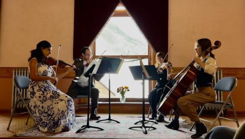 It’s a String Thing, the quartet played at the town hall. Photo credit Marv Weaver