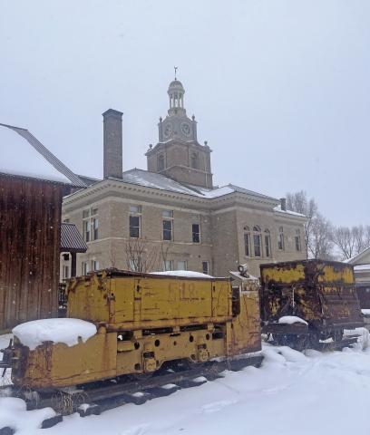 Winter begins, photo taken near the museum and county courthouse. Photo credit Scott Fetchenhier