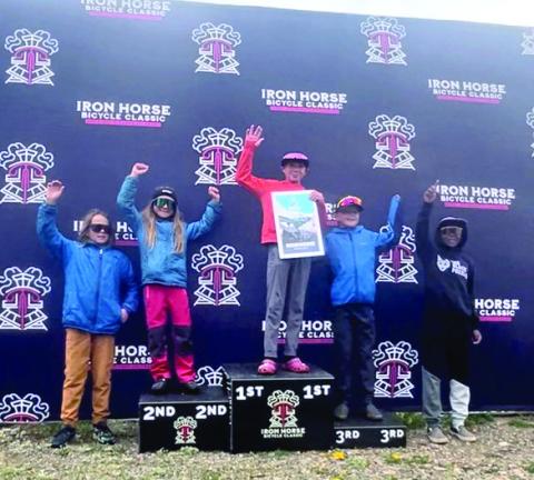 Iron Horse podium- 1st Cooper Wells, 2nd Griff Pinto, 3rd Ethan Bates 4th Patrick Matlock, 5th Dashen Prigge. Photo credit Cliff Pinto