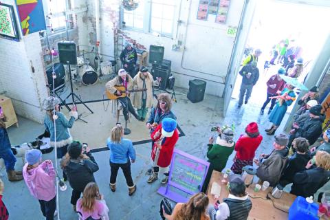 Band playing at the Powerhouse during Silverton Whiteout Photo provided by The Powerhouse Collective